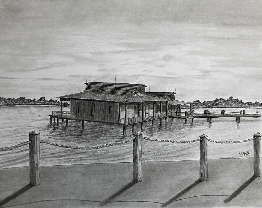 The Bungalows  Drawing by Tony Clark