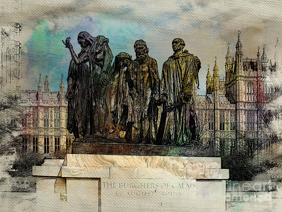 The Burghers Of Calais, by Rodin, in London Photograph by Al Bourassa