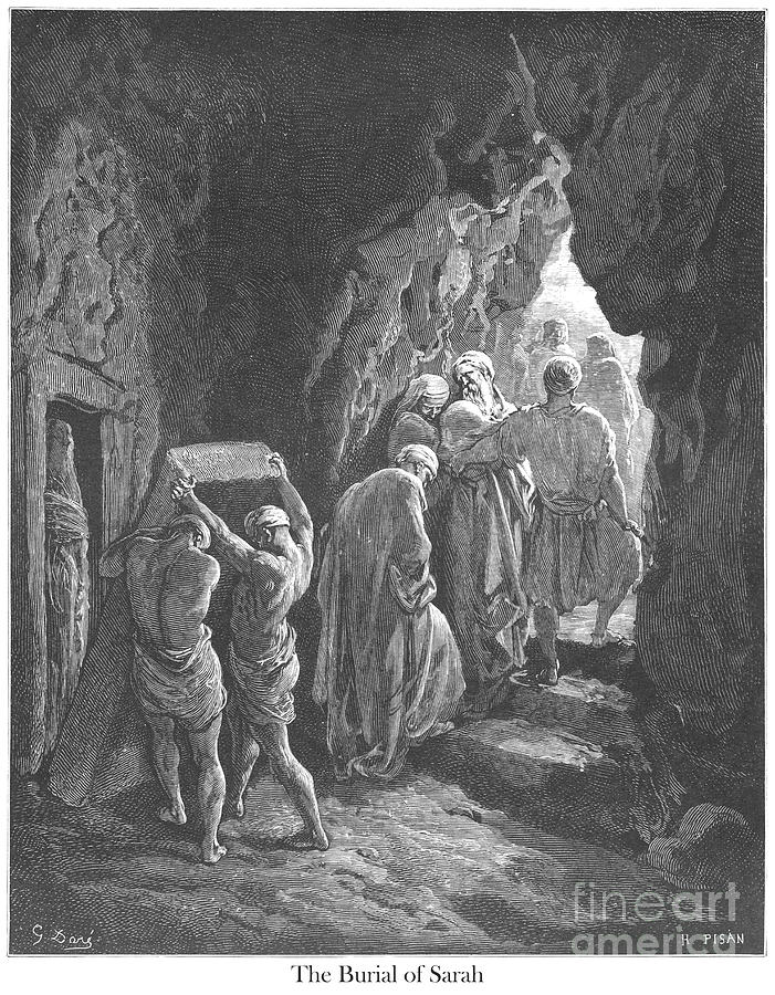 The Burial of Sarah by Gustave Dore v1 Drawing by Historic illustrations