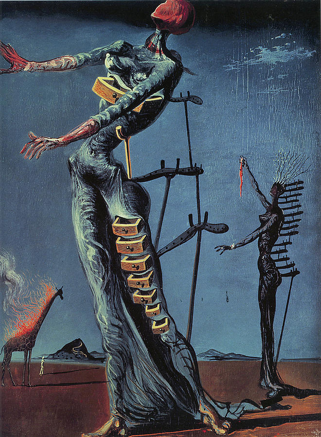 The Burning Giraffe Dali Painting Painting by Salvador Dali - Fine Art  America