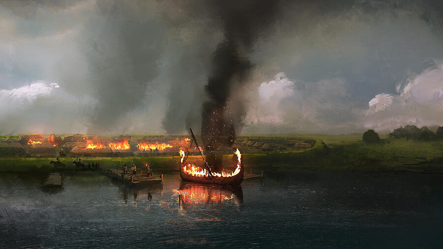 The Burning of Dublin Painting by Joseph Feely Fine Art America