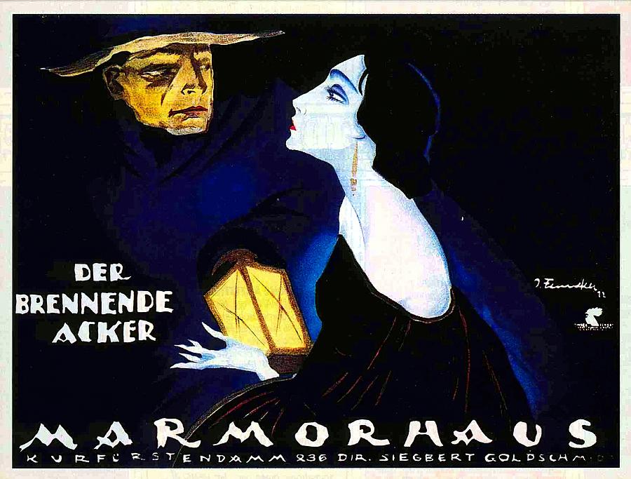 The Burning Soil, 1922 - art by Josef Fenneker Mixed Media by Movie World Posters