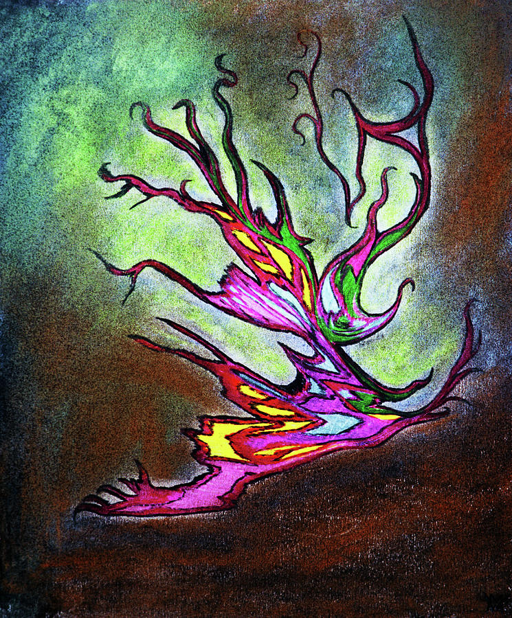 The Burning Tree Mixed Media by Melinda Firestone-White