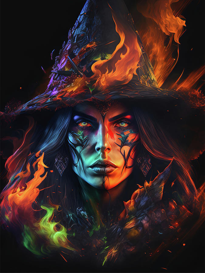 The Burning Witch Digital Art By Petar Petrovic Fine Art America   The Burning Witch Petar Petrovic 