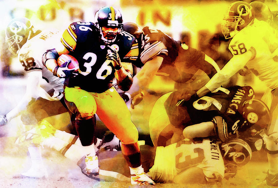 The Bus Jerome Bettis Breaking Out Mixed Media by Brian Reaves