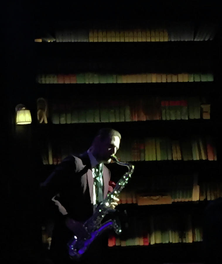 The Butler in the Library with a Saxophone Photograph by Alex Lapidus