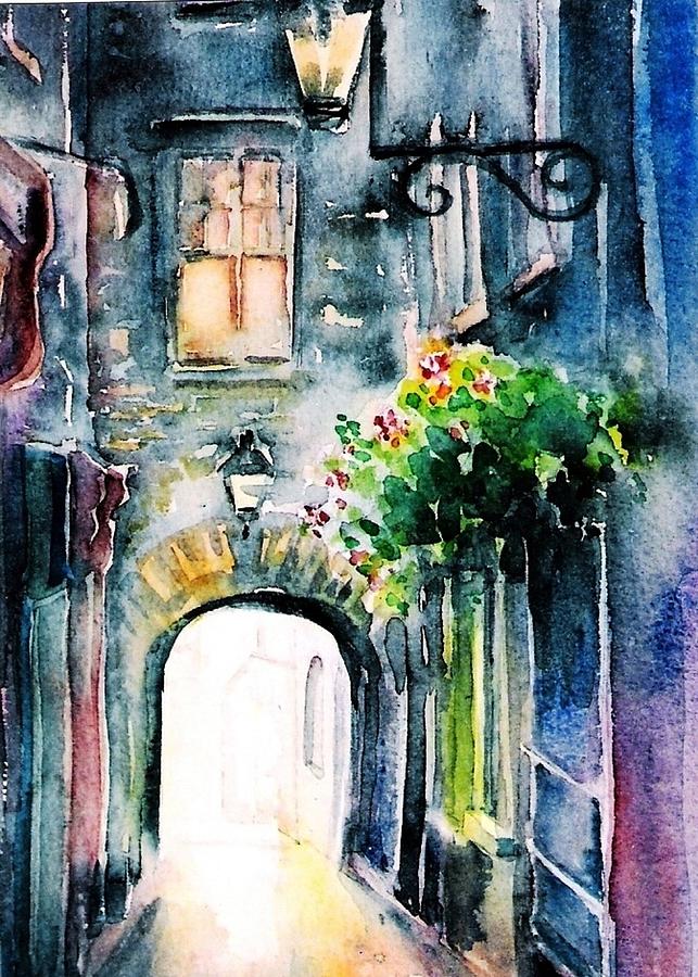 The Butter Slip  Medieval Street Kilkenny I Painting by Trudi Doyle