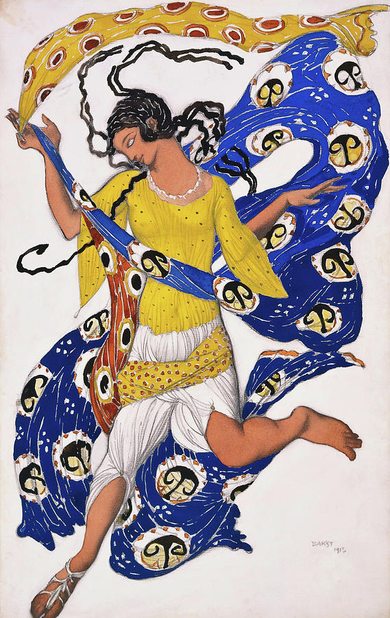 Leon Bakst Painting - The Butterfly, Costume Design for Anna Pavlova - Digital Remastered Edition by Leon Bakst