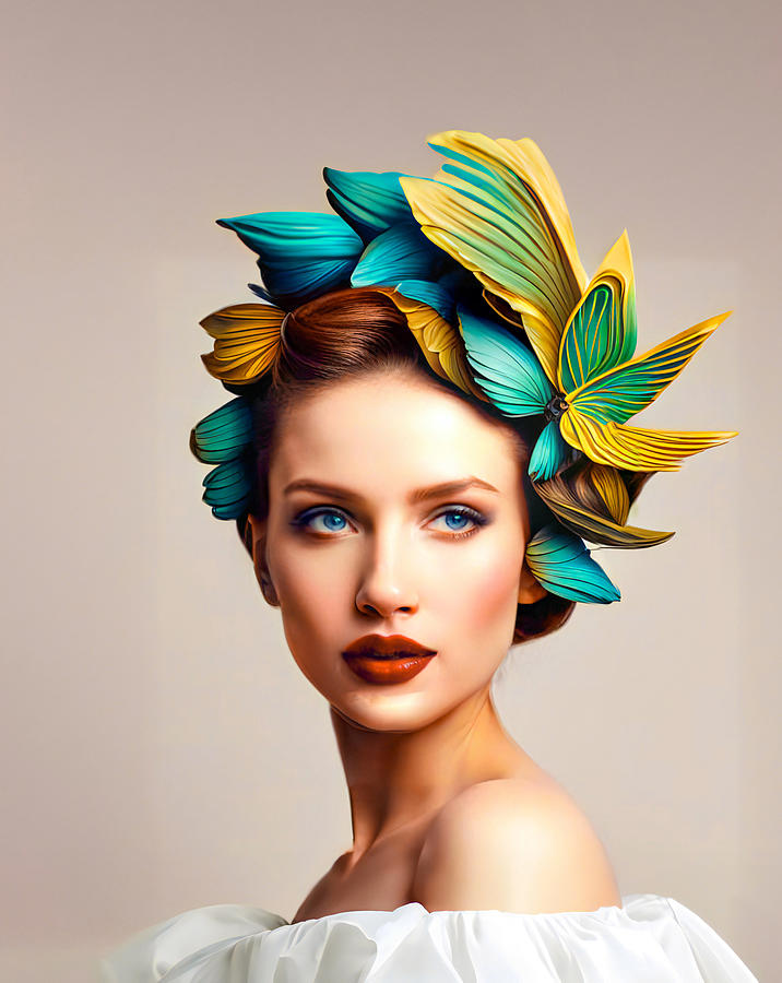 The Butterfly Hat Digital Art by Steve Taylor