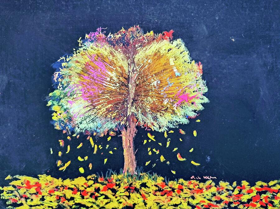 Butterfly Painting - The butterfly tree by Lucia Waterson
