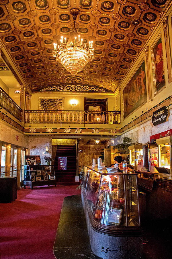 Architecture Photograph - The Byrd Theatre Lobby by Jean Haynes