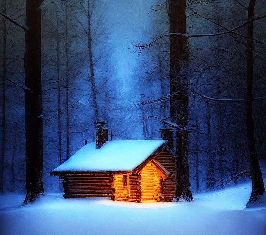 The Cabin In The Woods Digital Art By Bob Smerecki Fine Art America 8109