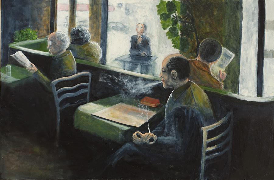 the Cafe Group Painting by James Hey