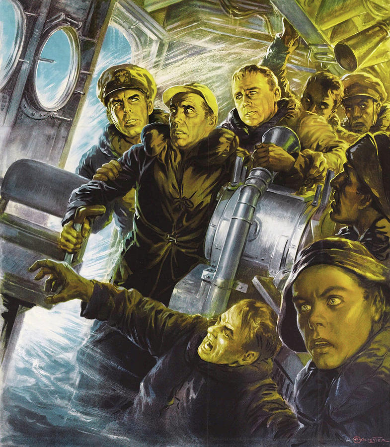 Humphrey Bogart Painting - The Caine Mutiny, 1954, movie poster painting by Anselmo Ballester by Movie World Posters
