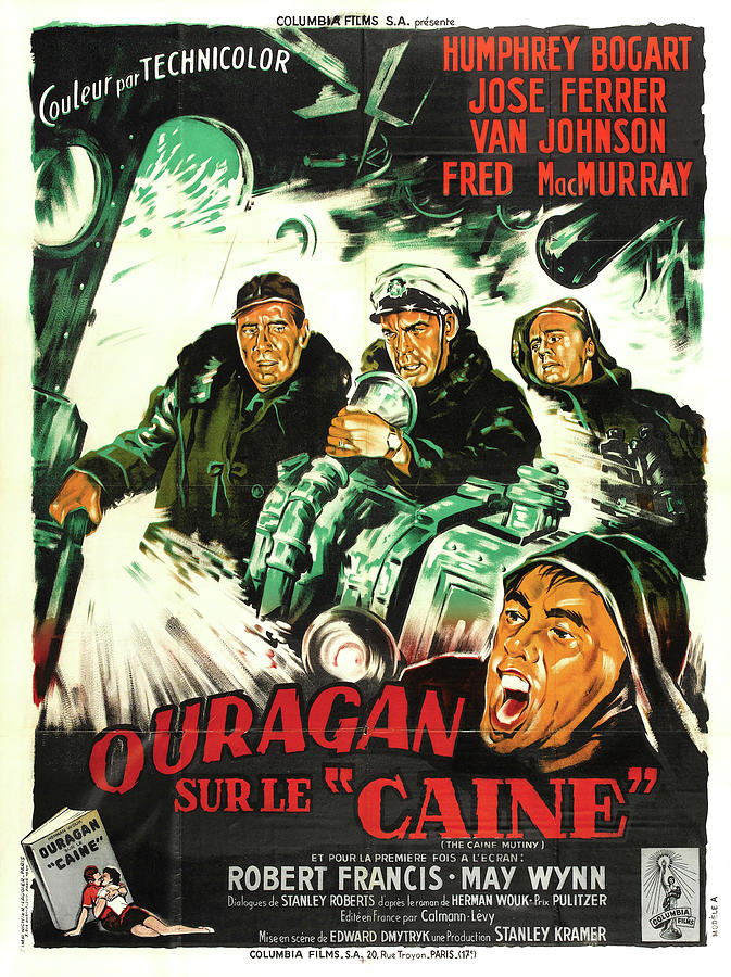 Humphrey Bogart Mixed Media - The Caine Mutiny 2-1954 by Movie World Posters