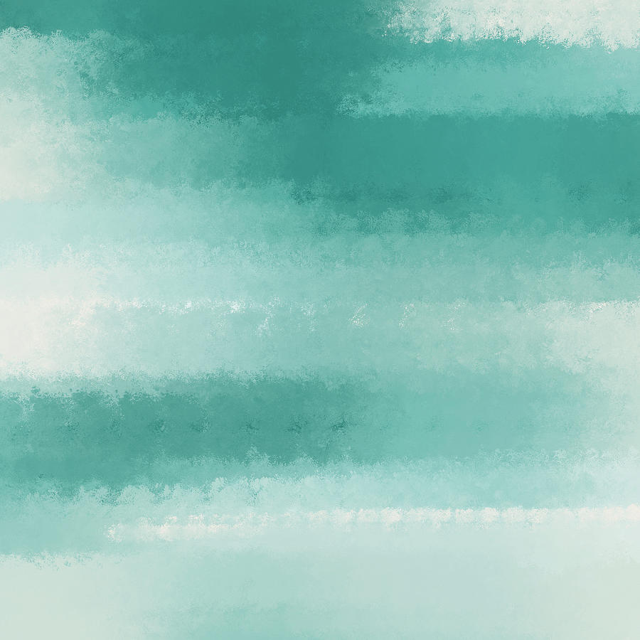 The Call Of The Ocean 2 - Minimal Contemporary Abstract - White, Blue, Cyan Digital Art