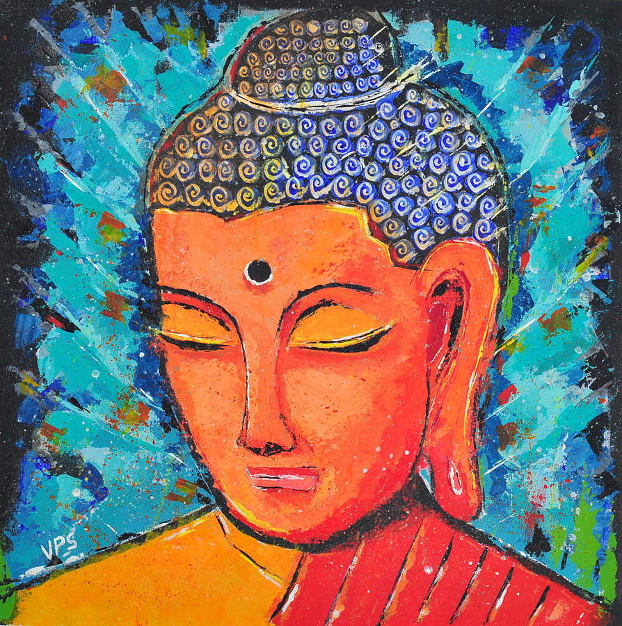 The Calm Buddha Painting by Vivek Pal Singh - Fine Art America