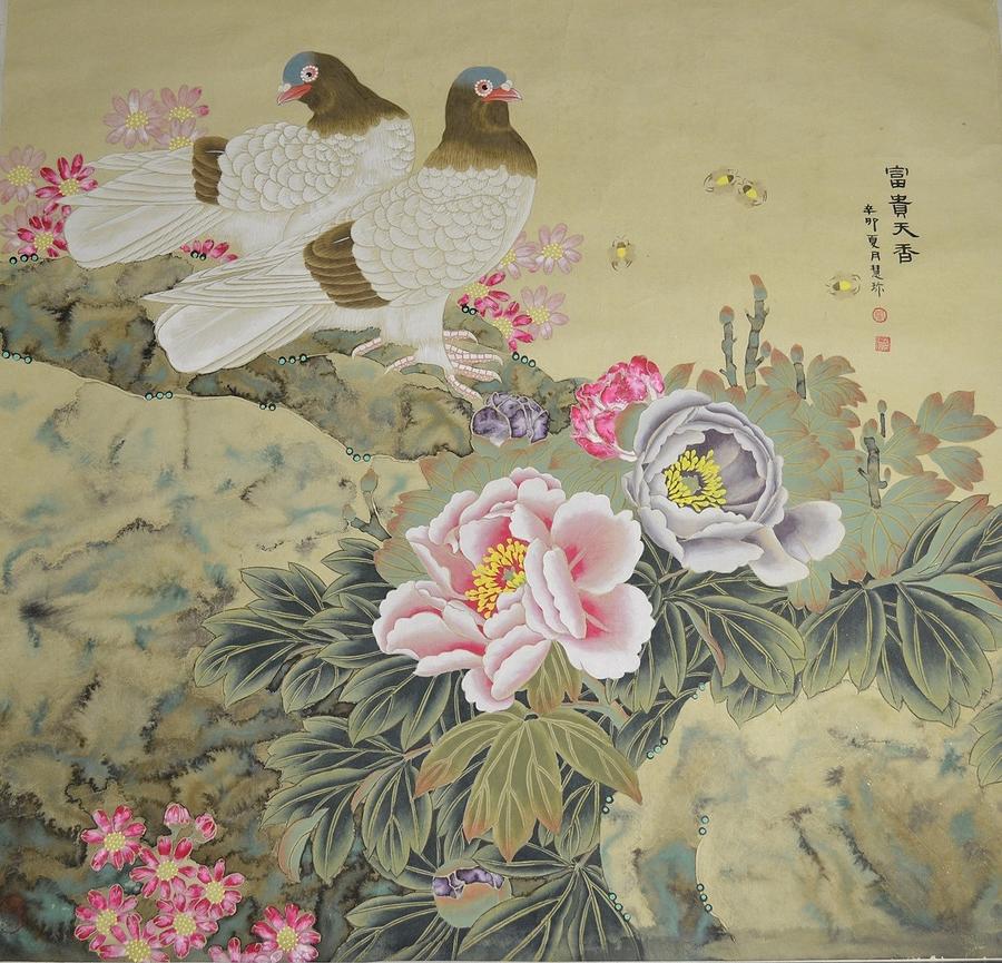 The calm of the rich and the beautiful Painting by HuiZhen Zhang The calm of the rich and the beautiful Painting by HuiZhen Zhang