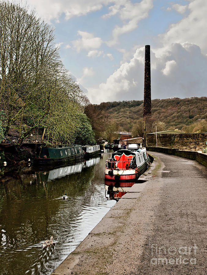 The Canal at Hebden Bridge Photograph by Richard Denyer