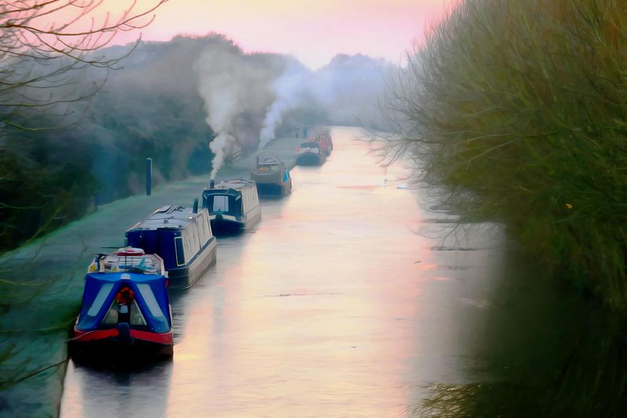 The Canal in Winter Photograph by Ian Hutson
