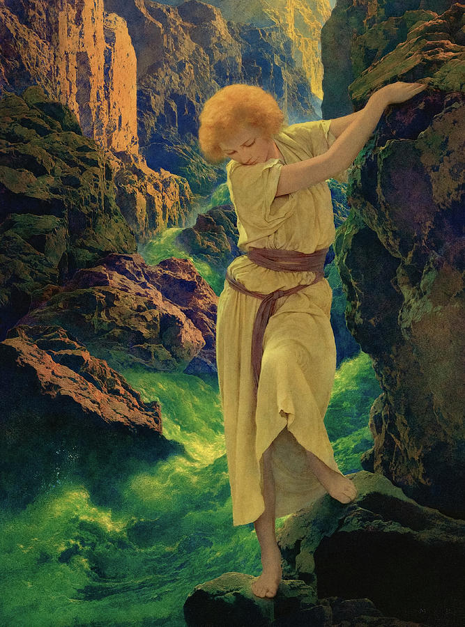 Mountain Painting - The Canyon, 1923 by Maxfield Parrish