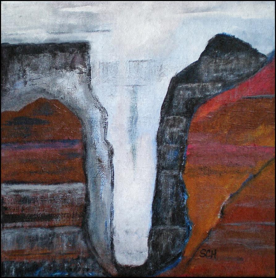 Abstract Painting - The Canyon In Abstract by Scott Haley Abstract Painting - The Canyon In Abstract by Scott Haley