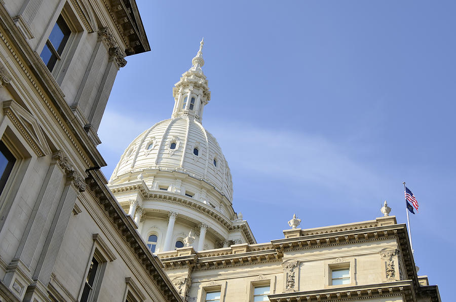 The capital building located in Lansing Photograph by RiverNorthPhotography