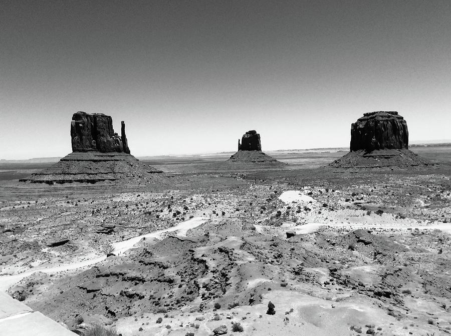 The Captivating Mittens of Monument Valley BW Photograph by Calvin Boyer