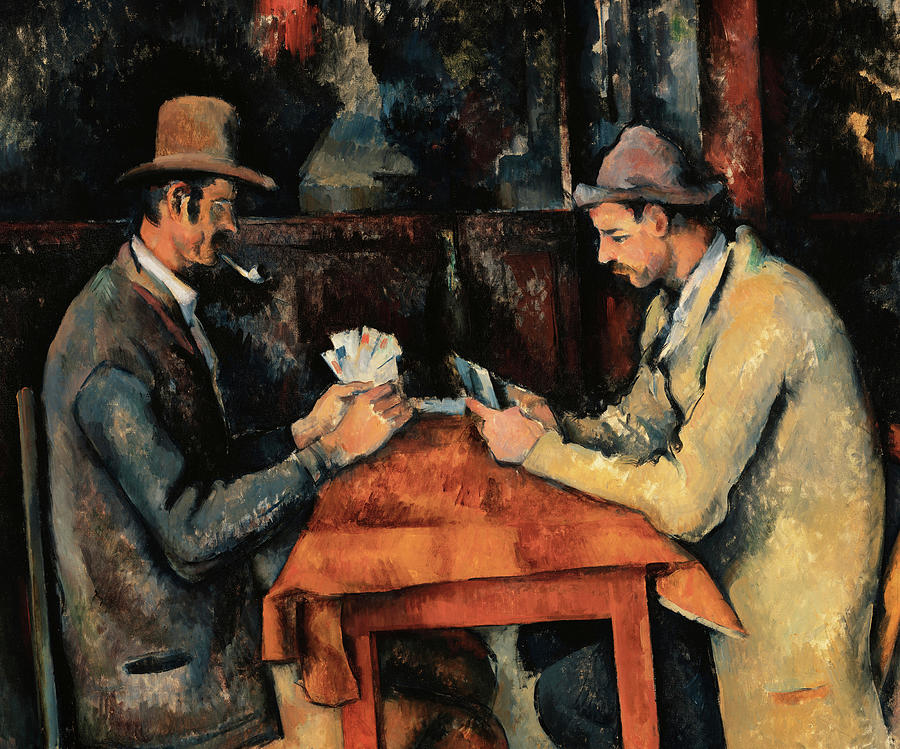 Paul Cezanne Painting - The Card Players, 1895 by Paul Cezanne