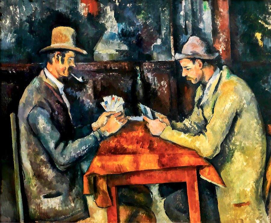 Paul Cezanne Painting - The Card Players #21 by Vladimir Lomaev