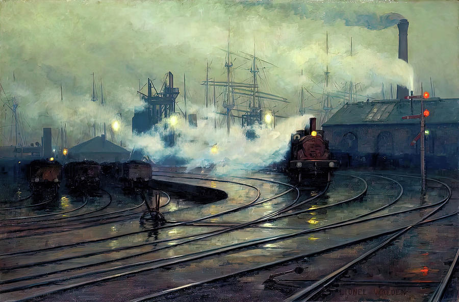 The Cardiff Docks Painting by Eric Glaser