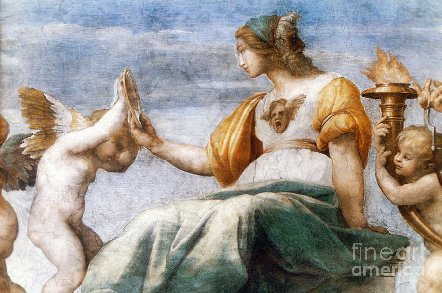 The Cardinal Virtues - Detail Painting by Raphael