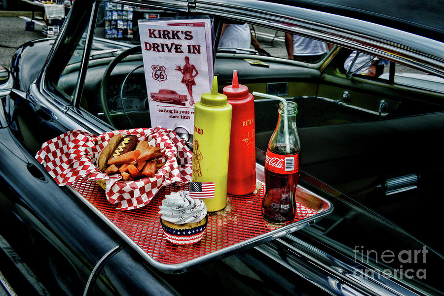 The Carhop Food on a Tray Photograph by Paul Ward
