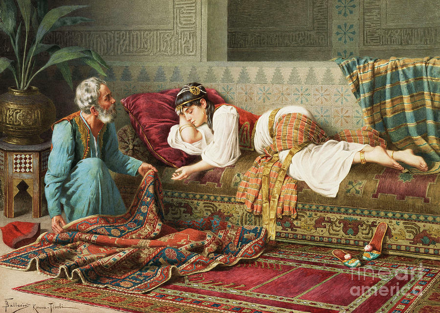 The Carpet Seller by Ballesio Painting by Frederico Ballesio - Fine Art ...