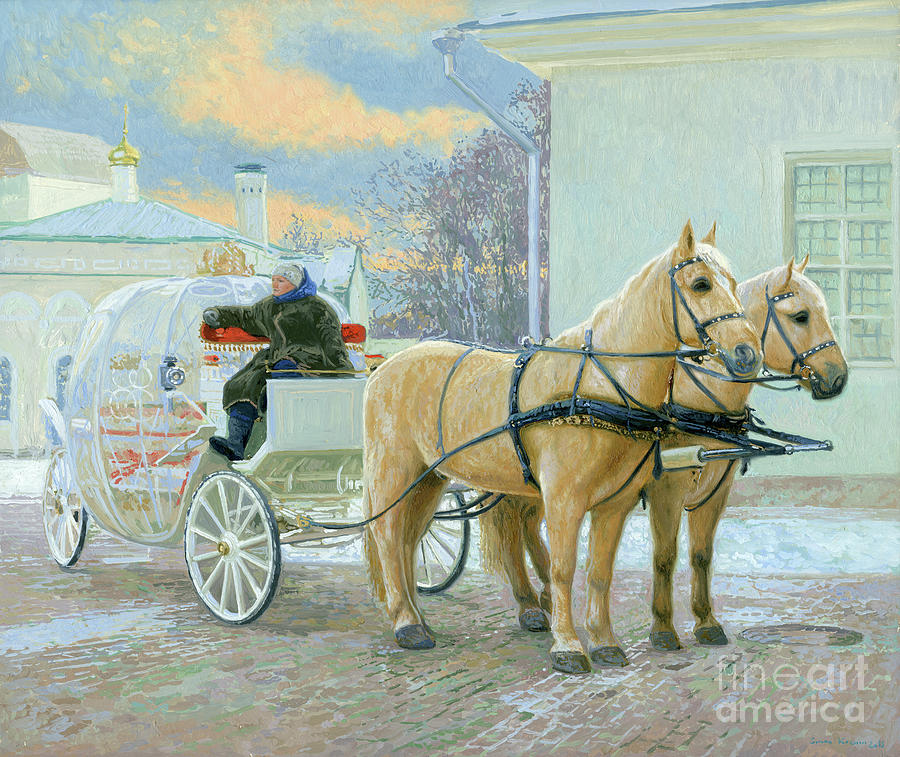 The Cart With Horses. Kolomenskoye Painting