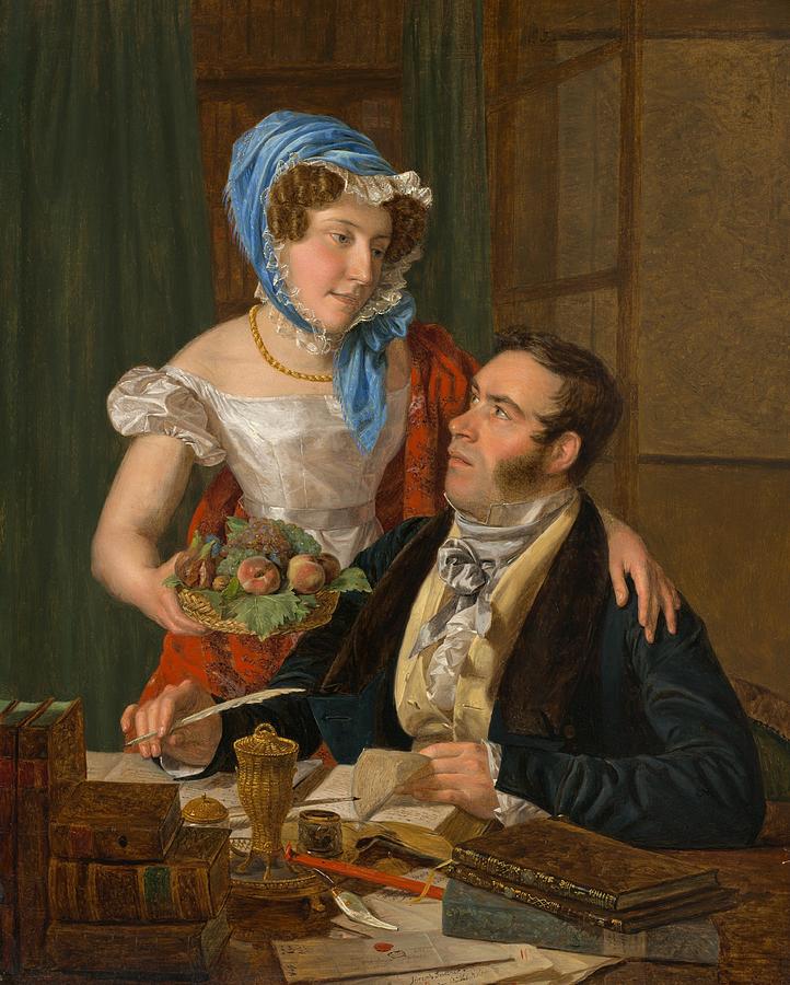 The Cartographer Professor Josef Juttner and His Wife Painting by ...