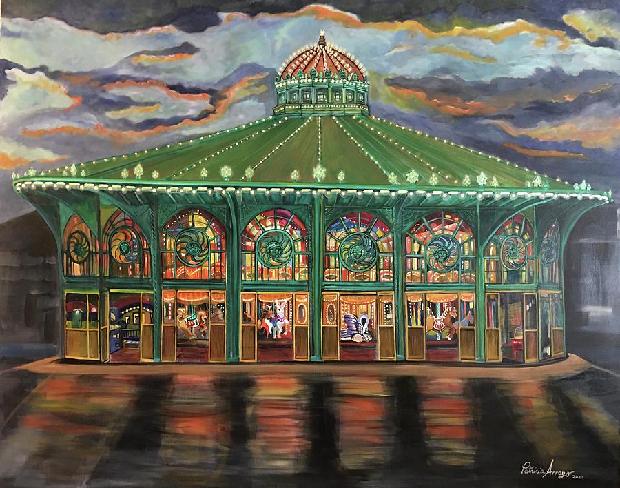 The Casino of Asbury Park  Painting by Patricia Arroyo