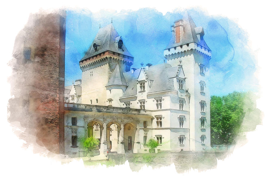 The Castle of Pau - 01 Painting by AM FineArtPrints