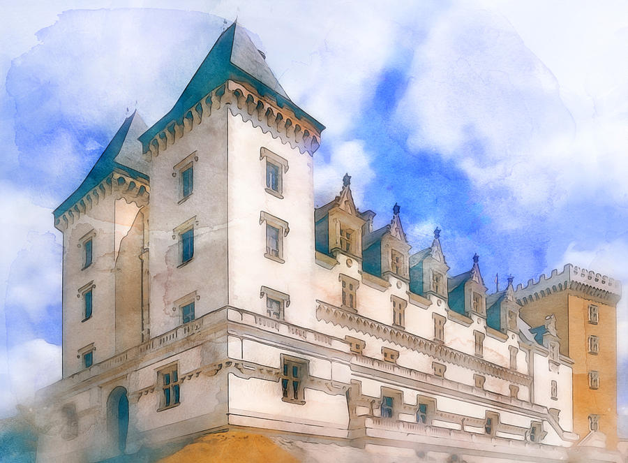 The Castle of Pau - 04 Painting by AM FineArtPrints