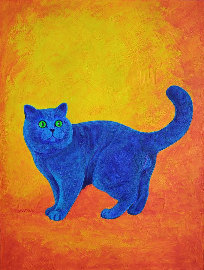 The Cat Is Blue Painting