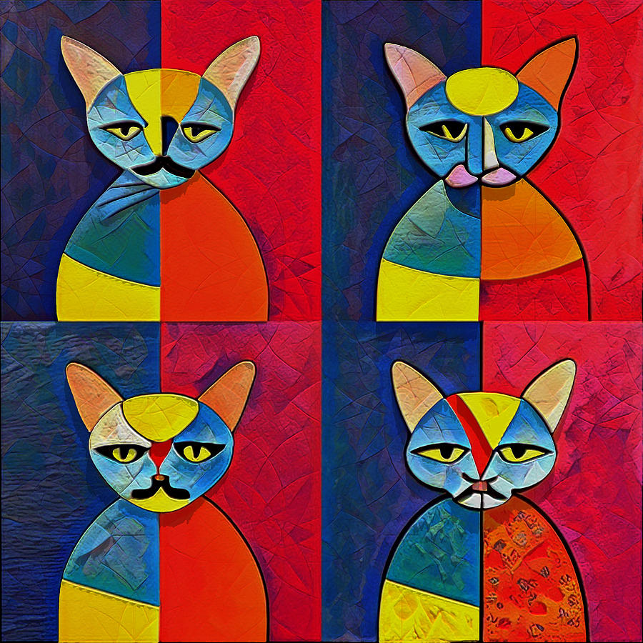 The Cat Squad Digital Art by Steve Solomon | Pixels