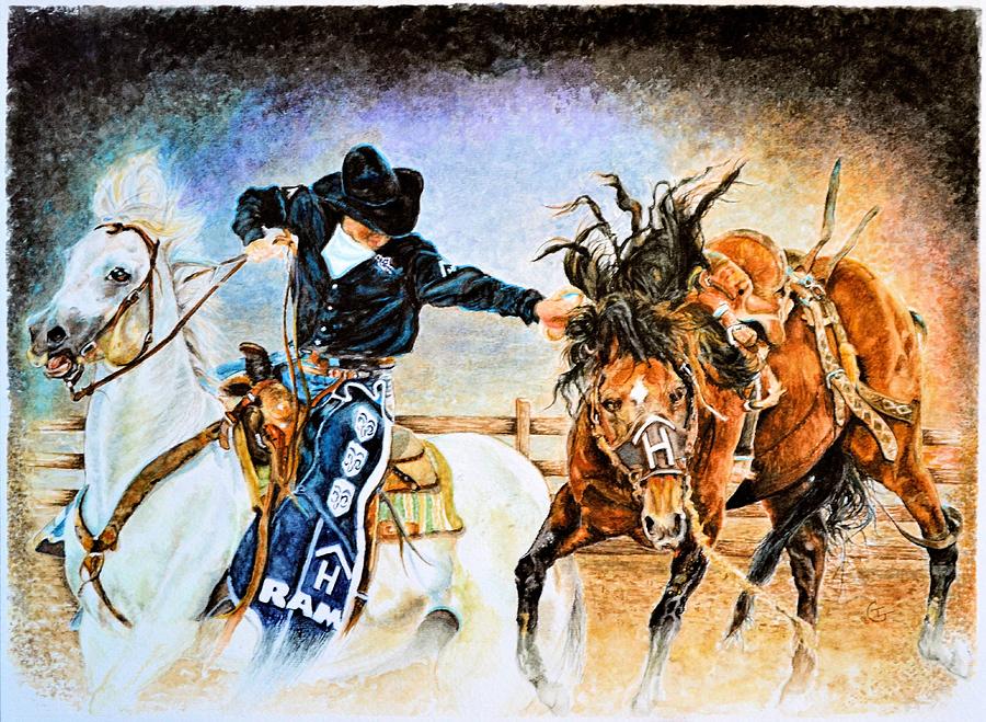 The Catch Horse Painting by Traci Goebel