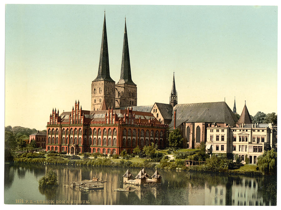 The-cathedral-and-museum-lubeck-germany Painting