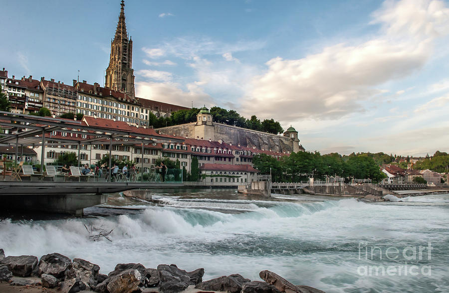 The Cathedral of Bern view from the Aare River Bern Switzerland Photograph by Dejan Jovanovic