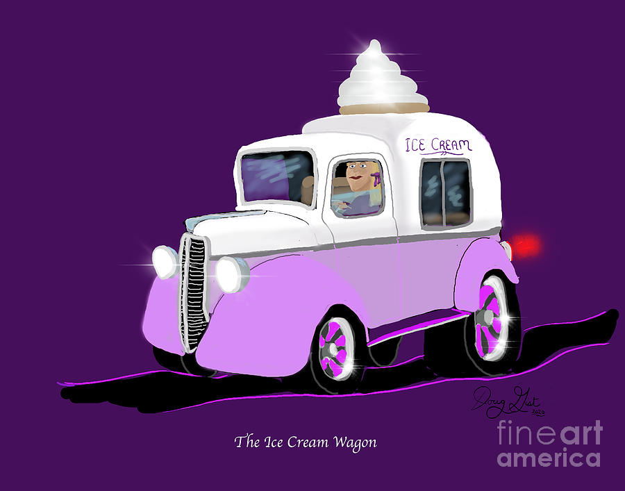 The Ice Cream Wagon Digital Art by Doug Gist