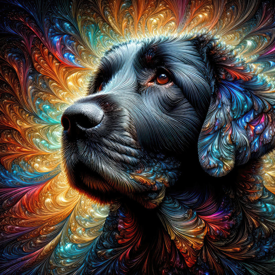 The Celestial Canine Constellation Digital Art by Bill and Linda Tiepelman