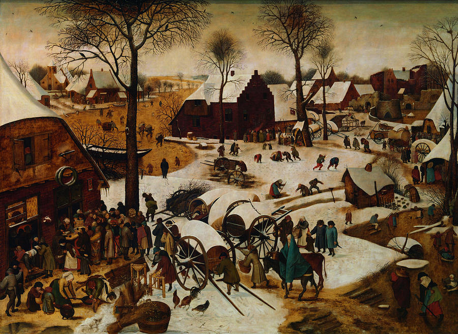 Pieter Painting - The Census at Bethlehem  by Pieter Brueghel II  according to Pieter Bruegel the Elder