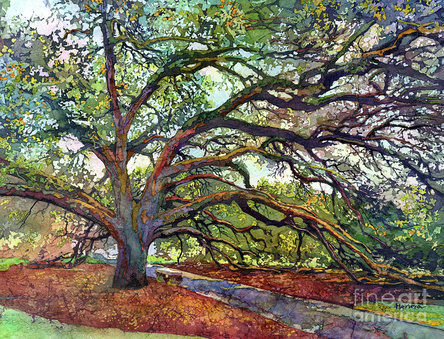 The Century Oak-pastel Colors Painting
