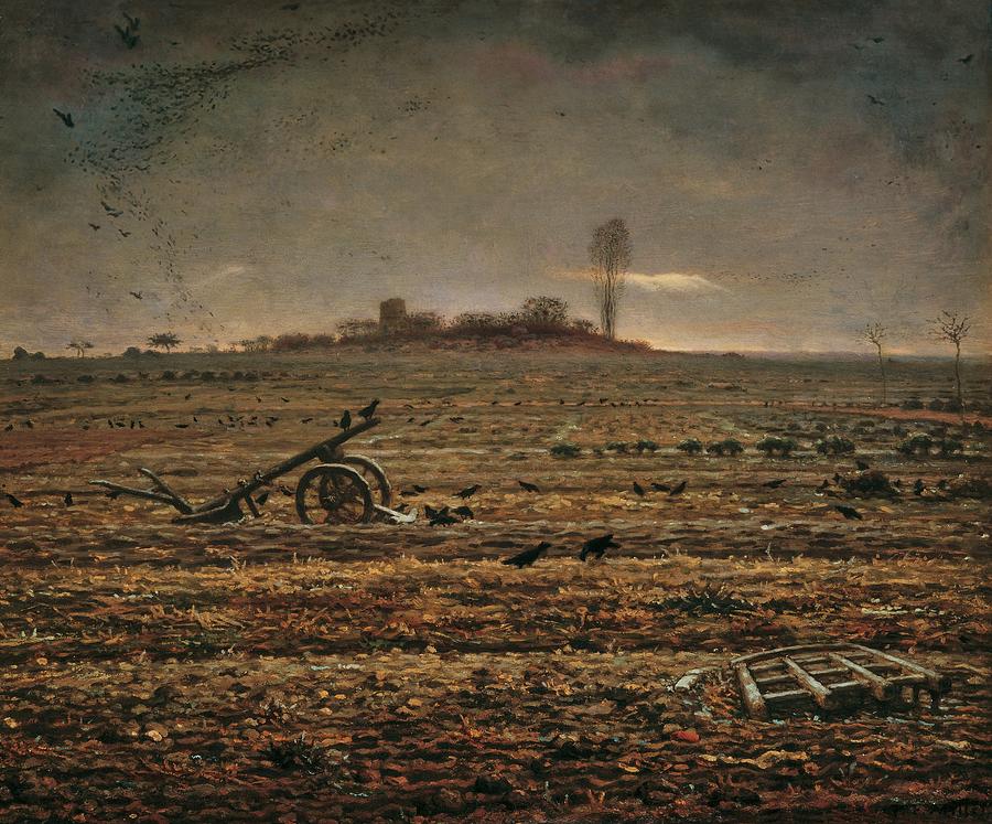 The Chailly Plain with Harrow and Plow Painting by Jean-Francois Millet