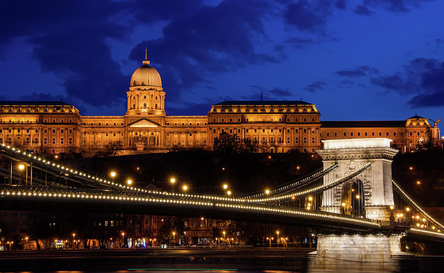 The Chain Bridge and the Royal Palace, Budapest Hungary Photograph by Michalakis Ppalis